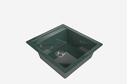 MAXSTONE Мойка глянцевая MS-10 (зеленый металлик) 505*460*215